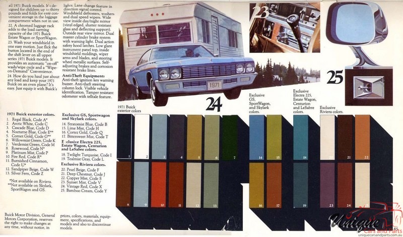 1971 Buick All Models Car Brochure Page 12